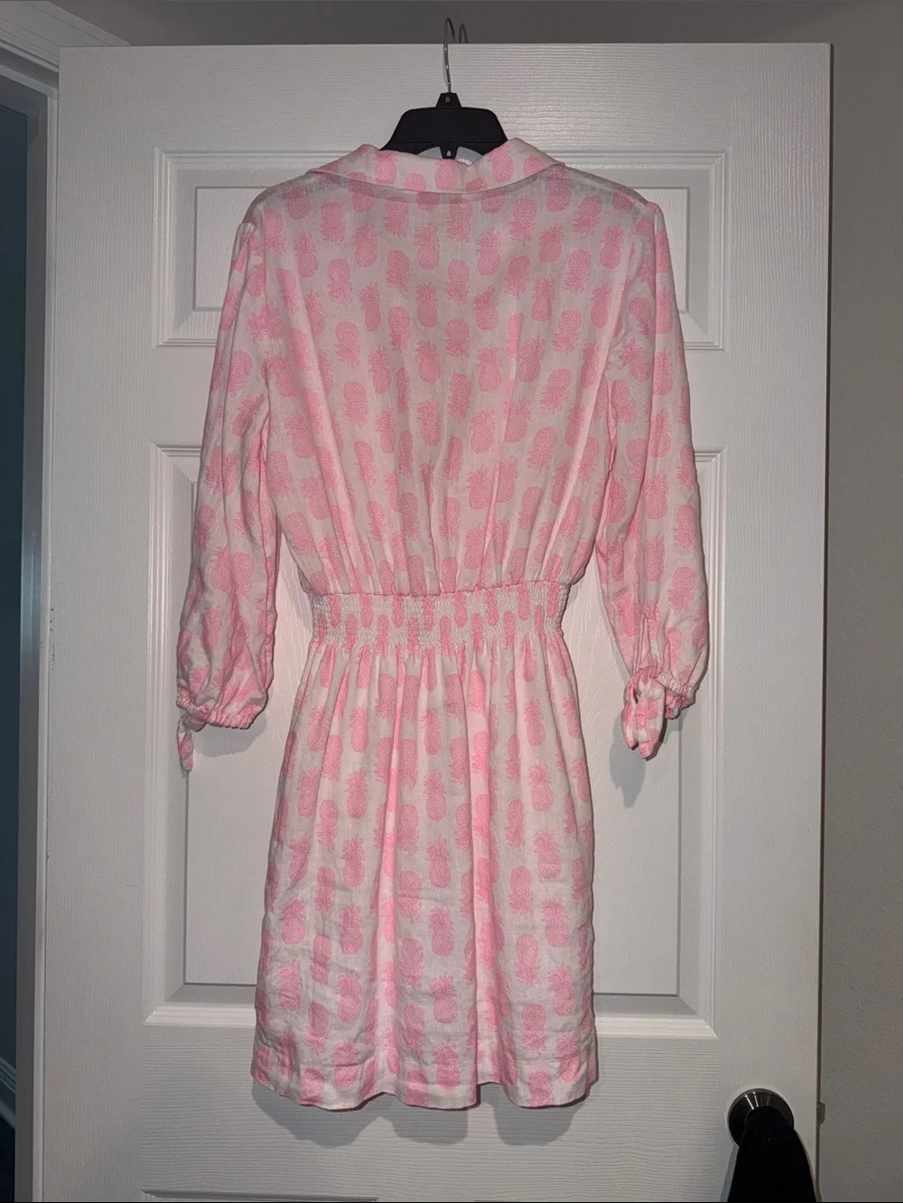 Light Pink Pineapple-Print Smocked Waist Dress Lily Pulitzer - Picture 3 of 3